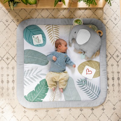 Round Bear Play Mat, Machine Washable, 36 Inches, Padded Floor Mat