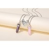 Necklace for 2 - Matching Heart Best Friends Crystal Pendant Necklaces Friendship Jewelry Set for Women - 4 of 4