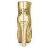 Allegra K Women's Glitter Platform Chunky Heeled Open Toe Ankle Boots - 4 of 4