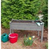 Gulches Set of 2 Brown Raised Planters Garden Beds, 22x8x6 - with Grid Design, Outdoor Wooden Planters and Plant Stand with Climbing Trellis - 3 of 4