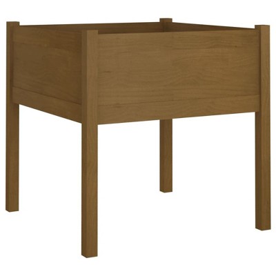 vidaXL Garden Planter Honey Brown 27.6"x27.6"x27.6" Solid Wood Pine