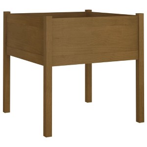 vidaXL Garden Planter Honey Brown 27.6"x27.6"x27.6" Solid Wood Pine - 1 of 4
