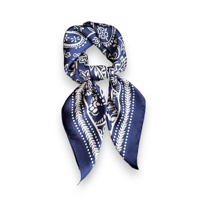 Anna-Kaci Women's Satin Scarf with Classic Paisley Print 27×27 Inches - 1 of 4