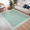homfan Scalloped Washable Rug w/ Non-Slip Back - Modern Low-Pile Carpet for Living Room, Bedroom - 4 of 4