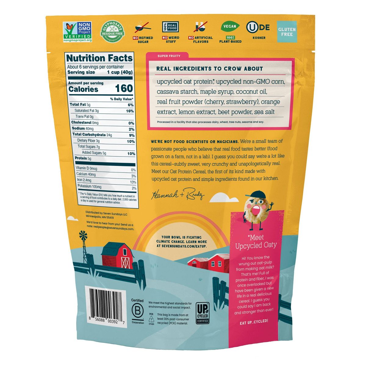 Seven Sundays Super Fruity Oat Protein Cereal - 8oz - thumbnail 4