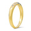 Sterling Silver Petite Blue Ombre Pave CZ Band Ring - 2 of 3