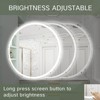 32 Inch LED Bathroom Mirror with Smart Touch Control, Dimmable Anti-Fog Vanity Mirror, Wall Mounted/Plug-in, HD Glass - 3 of 4