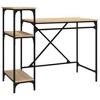 Clihome Modern Spacious Industrial Desk with 3 Built-in Shelves for Home Office - 2 of 4
