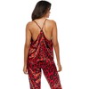 ADR Womens Leopard Print, Satin Silk Cami Top & Pants Pajamas Lounge Set - 2 of 3
