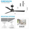 Airsurfer 52-inch 3-Blade LED Ceiling Fan with Light Remote - 3 of 4