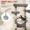 Nasitip 67-Inch Cat Tree for Large Cats, Multi-Level Tower with Hammock, Condo, Scratching Posts, Perches & Feeding Area - 3 of 4