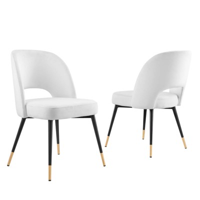 Modway Rouse Performance Velvet Dining Side Chairs - Set of 2