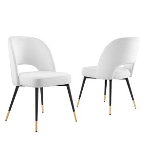 Modway Rouse Performance Velvet Dining Side Chairs - Set of 2 - 1 of 4