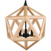 CWI Lighting Lante 3 Light Pendant With Black & Wood Finish - 4 of 4