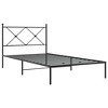 vidaXL Metal Bed Frame without Mattress with Headboard Black 39.4"x78.7" - 3 of 4