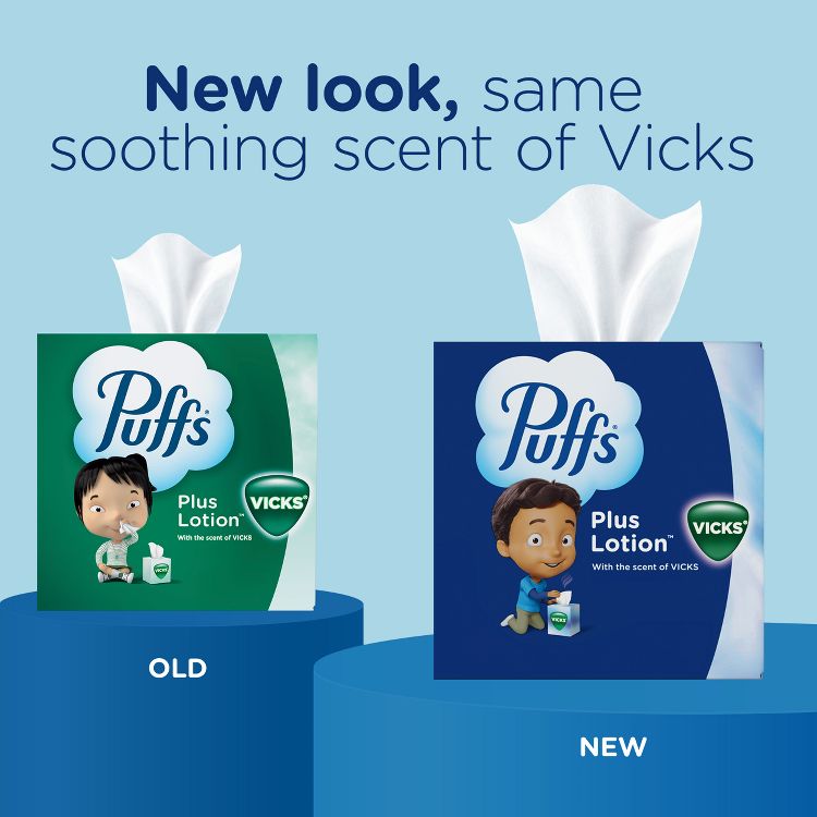 Puffs Plus Lotion with Scent of VICKS Facial Tissue, 3 of 15