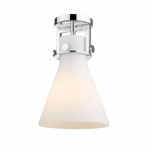 Newton Cone - 1 Light Flush Mount In Industrial Style-12 Inches Tall and 8 Inches Wide - 1 of 1
