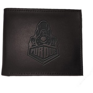 Evergreen NCAA Purdue Boilermakers Black Leather Bifold Wallet Officially Licensed with Gift Box - 1 of 1