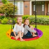 Costway 660 lbs Saucer Tree Swing 40 Inch Kids Toddler Swing Set with Adjustable Ropes - 2 of 4