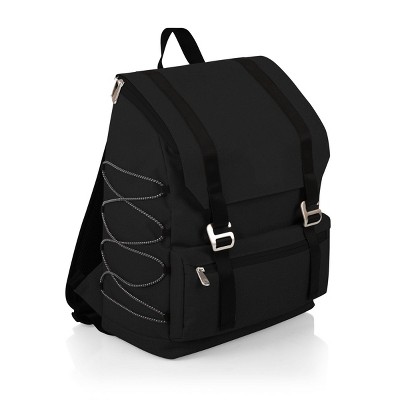 Black Insulated Picnic Backpack with Wheels and Pack Straps