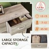 Tall 8-Drawer Fabric Dresser, Storage Tower with Fabric Bins, Double Chest of Drawers Organizer, - 3 of 4