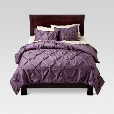 Lavender Pinched Pleat Comforter Set Full Queen 3pc Threshold