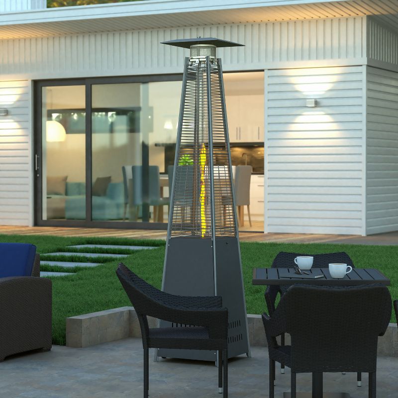 Emma and Oliver Outdoor Patio Heater - 7.5 Feet Round Steel Patio Heater - 42,000 BTU's, 2 of 11