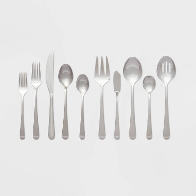 Eating Utensils Set Cutlery Flatware Stainless Steel Silverware Kitchen  Black 16