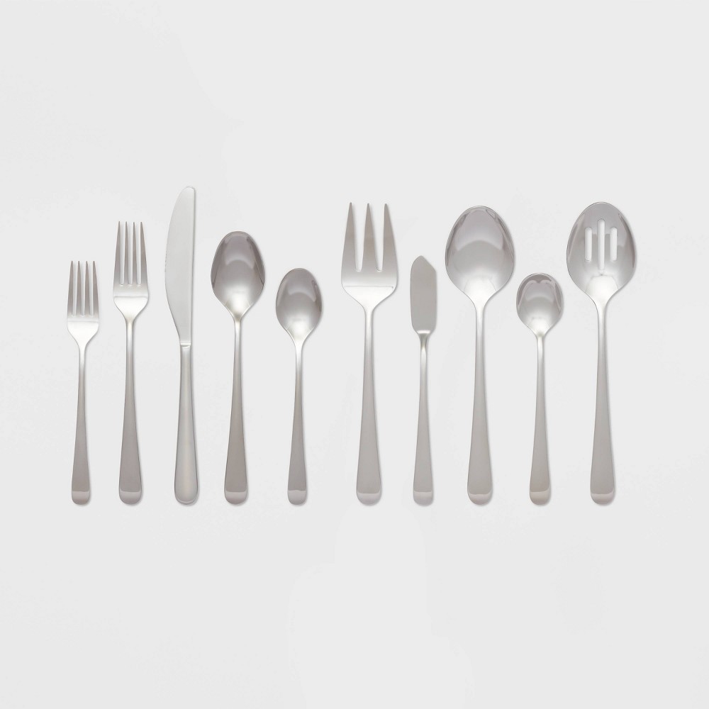 Photos - Other Appliances 45pc Harrington Flatware Set Silver - Threshold™