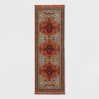 2'4x7' Washable Vintage Tufted Distressed Runner Rug Tan - Threshold™ :  Target