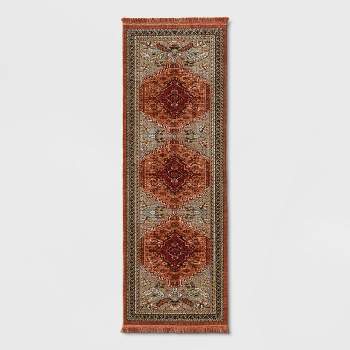 Floral Woven Rug Rust/Green - Threshold™