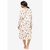 Dreams & Co. Long-Sleeve Henley Print Sleepshirt - 3 of 4