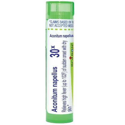 Aconitum Napellus 30X by Boiron Homeopathic Single Medicine For Cough, Cold & Flu  -  80 Pellet
