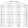 vidaXL Gabion Basket Silver Galvanized Iron 59.1 x 19.7 x 47.2/55.1 in - 59.1" x 19.7" x 47.2"/55.1" - 3 of 4