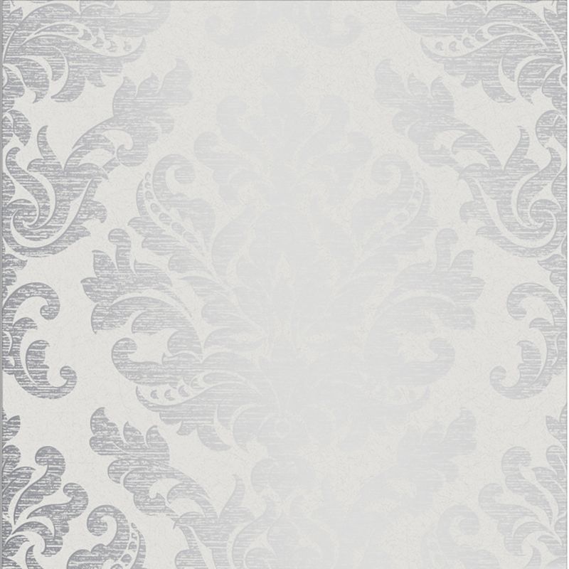 Antique Gris Grey Damask Paste the Wall Wallpaper, 1 of 5
