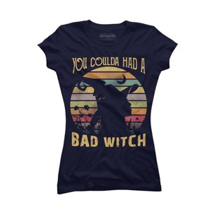 Junior's Design By Humans Halloween Funny You Coulda Had Bad Witch By Ering T-Shirt - 1 of 3