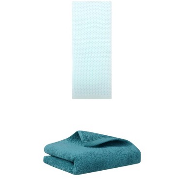 REGALWOVEN Solid Absorbent Soft Cotton Hand Towels for Bathroom Hotel and Spa 13" x 30" 2 Pcs