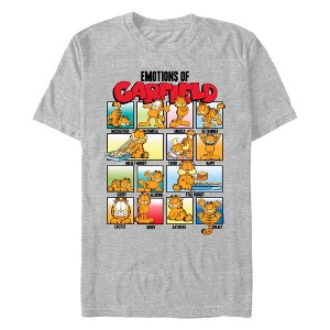 Men's Garfield Emotions of Cat Table T-Shirt - 1 of 4