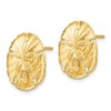 Black Bow Jewelry 16mm Polished Sand Dollar Post Earrings in 14k Yellow Gold - 2 of 4