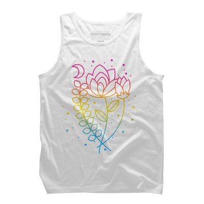 Design By CoolAnimalCo Humans Floral Pride Flag Boho Lotus By CoolAnimalCo Tank Top