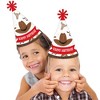 Big Dot of Happiness Western Hoedown - Cone Happy Birthday Party Hats for Kids and Adults - Set of 8 (Standard Size) - 2 of 4