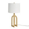 Nourison 23" Gold Brushed Metal Interlock Modern Table Lamp - 2 of 4