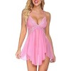 Avidlove Women Lingerie Lace Babydoll V Neck Sexy Sleepwear Strap Chemise - 3 of 4