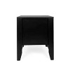 Gulches Modern Nightstand with Drawer & Open Shelf, 2-Tier Mid-Century Wood Bedside Table, Faux Wood Bedroom Side Table for Small Spaces, Black - 3 of 4