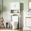 Over The Toilet Storage Cabinet, Double Door Over Toilet Bathroom Organizer with Open Shelf - 2 of 4