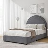 Double Bed Frame with Padded Bed Ring and Lambswool Headboard Platform, Cloud-Like Bed Frame with Soft Rounded Corners, Easy to Assemble - 3 of 4
