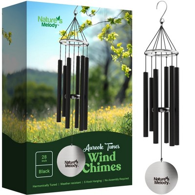 Nature's Melody Aureole Tunes Wind Chimes - 6-Tube Rustproof Aluminum Outdoor Windchime