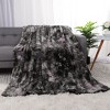PiccoCasa Sofa Couch Tie-dye Shaggy Lightweight Faux Fur Fleece Throw Blankets - 3 of 4