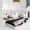 Nautical Comforter Set Full Size – Sailboat & Lighthouse Ocean Bedding with 1 Comforter & 2 Pillowcases, Sea Anchor Quilt Set for Boys Girls Men Women - 3 of 4
