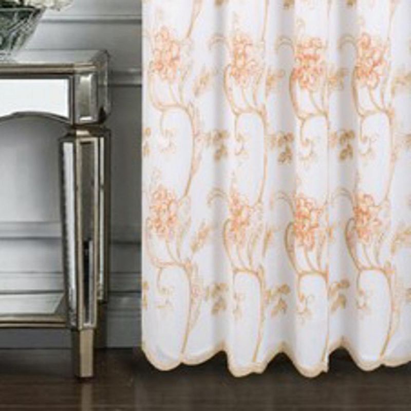 RT Designers Collection Remy Stylish & Premium Embroidered Curtain Panel 54" x 84" Orange, 3 of 5